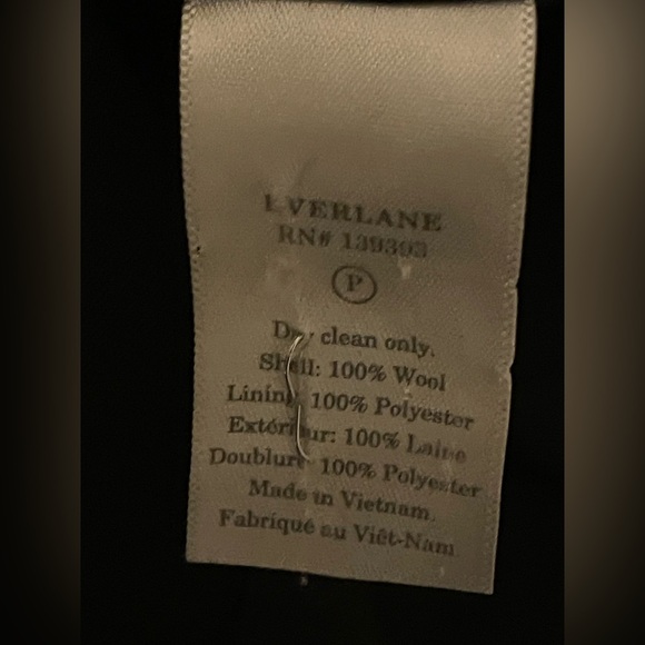 Everlane Black 100% Wool Blazer Size 8 - Picture 13 of 13